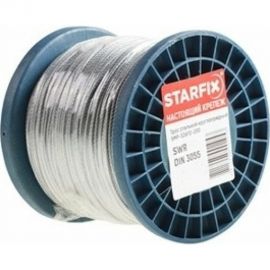 Круглопрядный стальной трос STARFIX SWR М1.5, DIN 3055, бухта 200 м SMP-53685-200 