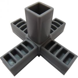 Пластиковый соединитель для трубы ПилотПро 25х25 мм, 5-пал., смежн. 16518 