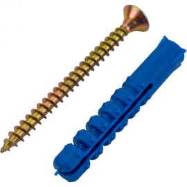 Набор крепления плинтусов VIPкрепеж 10/60 дюбель ежик 4шт/4шт 23018 VIP 