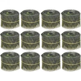 Барабанные гвозди КОРДЛЕНД 3000 шт. (12 кассет по 250 шт.) Ø 3,1 мм, длина 90 мм, Ø шляпки 7 мм, ершеные GVB-00046.12 