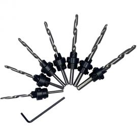 Набор сверл по дереву с зенкером и ограничителем 7 шт, 3-6 мм vertextools 0987-7 