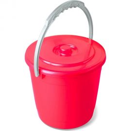 Ведро Martika колор 5 л, с крышкой, перламутровое красное С402ККРА 