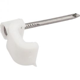 Плоская скоба для кабеля Невский Крепеж белый, 7 мм, 50 шт. пакет нк 800453 