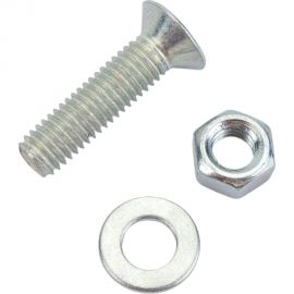 Винт с потайной головкой Невский Крепеж DIN 965 оцинк., М5x20 + гайка + шайба, 12 шт. 814062 