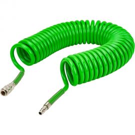 Шланг полиуретановый спиральный с быстросъемами 8/12 мм, 10 м ECO AHU-1080 