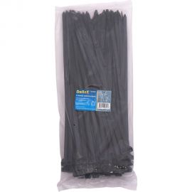 Нейлоновый хомут стяжка DolleX 7,6х300 мм, уп. 100 шт., черный SN-830 