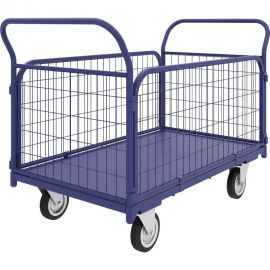 Платформенная тележка с сетчатыми бортами RUSKLAD ТС 9, 500x1000 мм, d160 мм ТС 9 160 