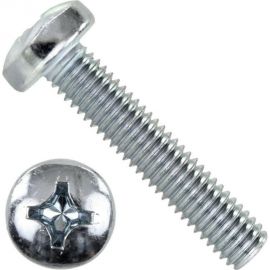 Винт BEFAST DIN 7985, полусфера, полная резьба, покрытие цинк, 6х14, 50 шт. 7985F0601450S 