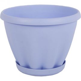 Горшок с поддоном Материя Пластика Знатный сиреневый, диам. 140 мм, 1 л 042749 