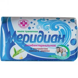 Антибактериальное туалетное мыло МЕРИДИАН 100 г, экстракт чайного дерева, бумажная упаковка 606816 
