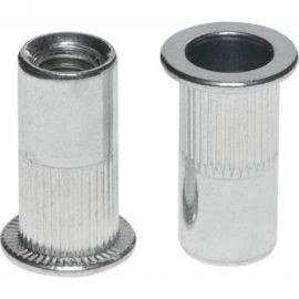 Резьбовая заклепка STARFIX М6 цилиндрический бортик, белый цинк, 25 шт. SMZ1-48528-25 