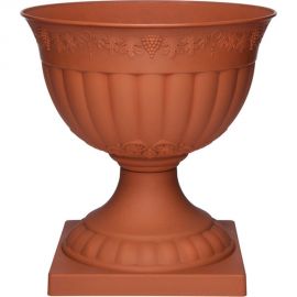 Вазон Эльфпласт Флора 25х25 см, 4 л, терракотовый 032217 