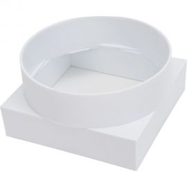 Переход с квадрата на круг 90/100 мм, белый Эвент Переход 90/100 