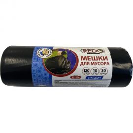 Мешки для мусора Standart 10 шт, 120 л, 30 мкм, ПВД, 70x110 см, 430 г REDO 901120 