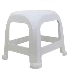 Табурет Росспласт Симпатия маленький, белый, высота 30 см 529578 