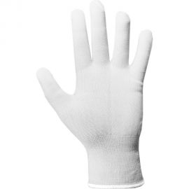 Нейлоновые перчатки Armprotect белые, без доп покрытия, р9 6220 