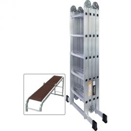 Лестница-стремянка 4x5 трансформер WORKY profi с помостом ARD257727 