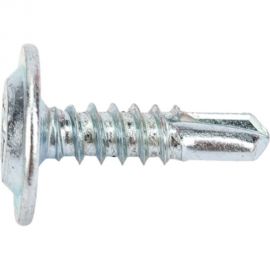 Саморез с прессшайбой HIMTEX для листов металла до 5 мм, с усил. св., PH2, 4,2х16, 1000 шт. 4216МSD 