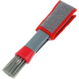 Щетка для чистки труднодоступных мест в салоне авто СИМАЛЕНД 18 см, серо-красный 5572920 