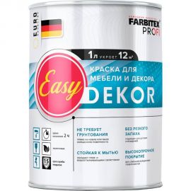Акриловая краска для мебели и декора Farbitex PROFI EasyDekor 1 л 4300011680 