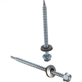 Кровельный саморез Tech-Krep КР ZP сверло 4,8х76 30 шт, коробка с окном 124636 