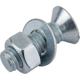 Винт с потайной головкой Невский Крепеж DIN 965 цинк, М5x16 + гайка + шайба, 14 шт. 814061 