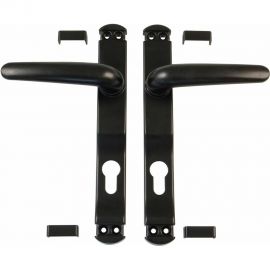 Дверная ручка под врезной замок Amig алюминий, черная 1500-85 