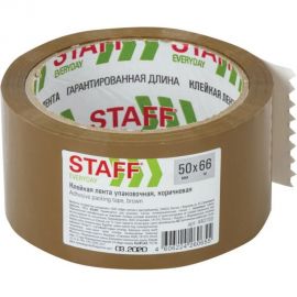 Клейкая лента STAFF 50 мм х 66 м упаковочная, КОРИЧНЕВАЯ ,толщина 40 микрон 440159 