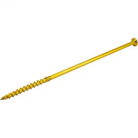 Самонарезающие шурупы для дерева BOHRER потайной, 10x300 желтый цинк DSH-10/300 