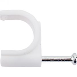 Скоба для кабеля HLT круглая, 12 мм, уп. 100 шт. 4670042796252 