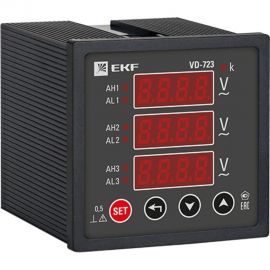 Цифровой вольтметр EKF PROxima SQ на панель 72х72 vd-723 