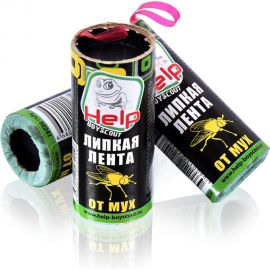 Липкая лента от МУХ, 4 шт. в упаковке HELP 80241 
