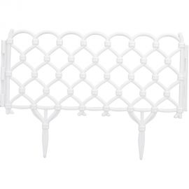 Декоративный заборчик Дачная мозаика Фаберже белый 15241 