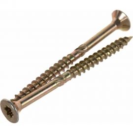 Конструкционный шуруп для дерева ЕВРОПАРТНЕР с фрезой, потай., ж/п, Torx 30, 6,0x90 + бита, 35 шт. B3 0052 