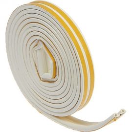 Резиновый уплотнитель TUNDRA Krep профиль Р, размер 5.5х9 мм, белый, в упаковке 6 м 3794730 