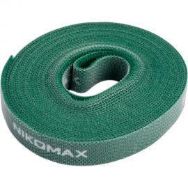 Стяжка-липучка NIKOMAX нарезаемая, в рулоне 5 м, ширина 15 мм, зеленая NMC-CTV05M-15-RL-GN 