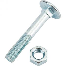 Мебельный болт с гайкой Невский Крепеж DIN 603, оцинк., М8x50, 4 шт. 801064 