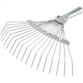 Веерные проволочные грабли КЭС оцининкованные, ширина 350 мм, 18 зубьев, тулейка 30 мм, без черенка 21010025 