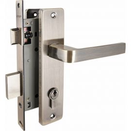 Врезной замок с ручками Аллюр 126/1 AB старая бронза 1071 