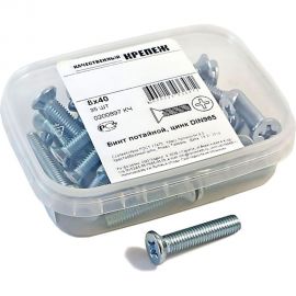 Потайной винт с метр. резьбой Качественный КРЕПЕЖ DIN 965, 8x40, 35 шт 0200897 КЧ 