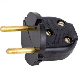 Электровилка ООО Ливны-Электро В6-001 разборная плоская л/ш, черная В 6142л 