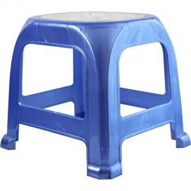 Табурет Росспласт Симпатия маленький, голубой, высота 30 см 529579 