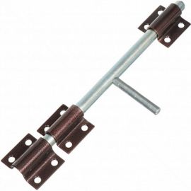 Накладная задвижка Tech-Krep ЗЩ 066 247х52 круглый ригель D12мм, L138мм медь 148380 