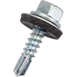 Кровельный саморез STARFIX 4,8x19 мм, цинк, шайба с прокладкой, PT3, 250 шт. SMC2-74097-250 