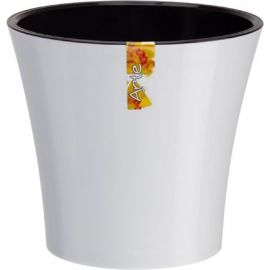 Горшок SANTINO АРТЕ 3.5 л, 19.5х17.5 см, белый/чёрный 049110 