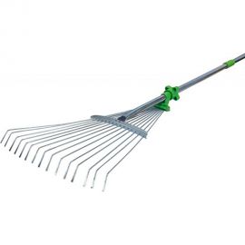 Веерные регулируемые алюминиевые грабли DON GAZON 15 плоских зуба, 110-168 см 220502 