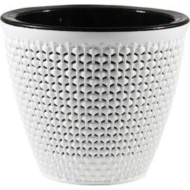 Кашпо bmc Ротанг белый/чёрный, 15.5х17 см, 1.6 л КШ6474 057620 