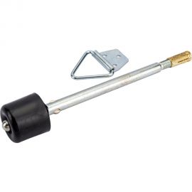 Дверной ограничитель с анкерным креплением Левша 220 мм, с фиксатором, черный У4-9564.Ч 