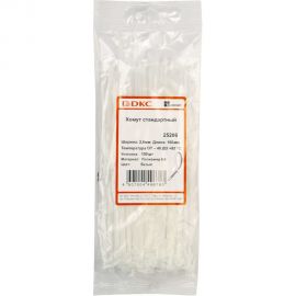 Нейлоновый хомут DKC 2.6х160 белый 100шт 25206SR 