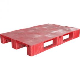 Сплошной паллет Дигрус 1200x800x150, на 3-х полозьях, красный П-120.80.15-Сп3К/Д 